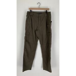 5.11 Tactical Series Men's Cargo Pants Elastic Waist Tundra Green Size 36/36